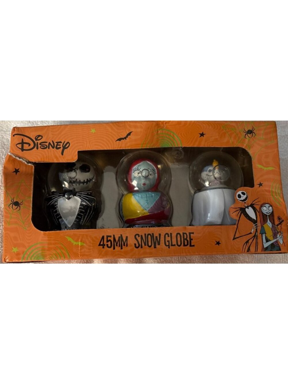 Disney Nightmare Before Christmas 3 Snow Globes 45 MM Tim Burton Halloween Decor